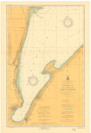 Lake Superior - Keweenaw Bay Map 1924