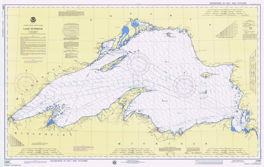 Lake Superior Map - 1976