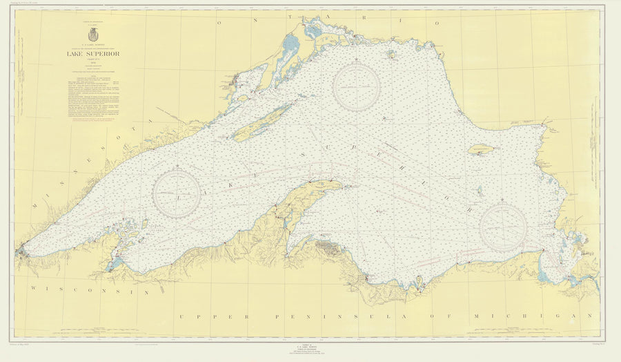 Lake Superior Map - 1950