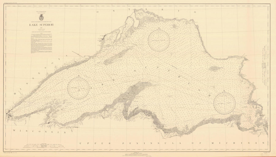 Lake Superior Map - 1937