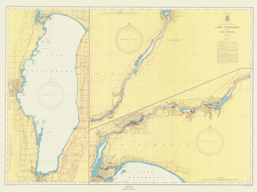 Lake Winnebago Map 1947