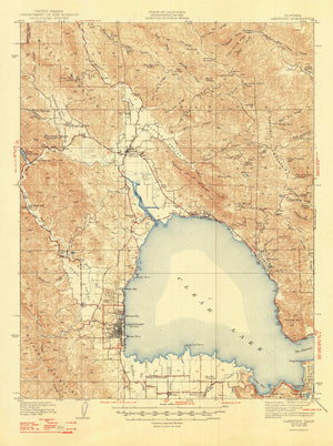 Lakeport California Topographic Map 1938