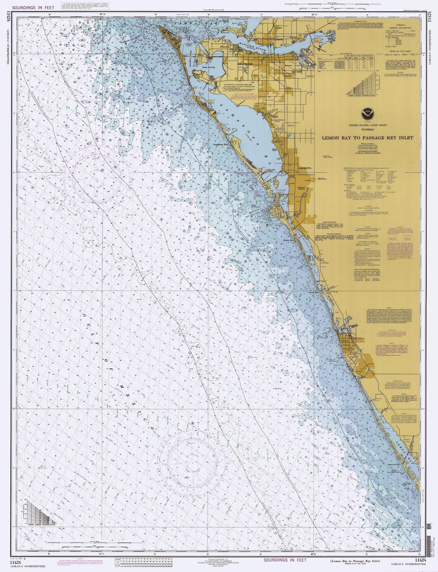 Lemon Bay to Passage Key Inlet Map - 1996