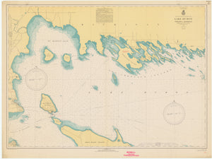 Les Cheneaux Islands (including Mackinac Island) Lake Huron Map - 1943