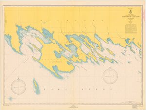 Les Cheneaux Islands - Lake Huron Map - 1949