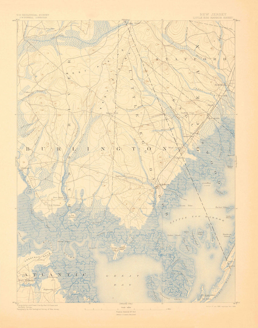 Little Egg Harbor Map - 1888