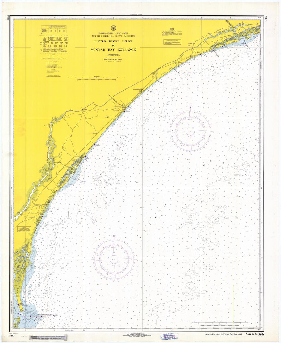 Little River Inlet to Winyah Bay Entrance Map - 1968