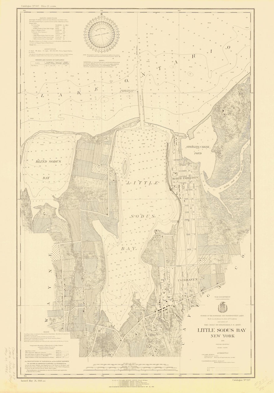 Little Sodus Bay Map - 1926