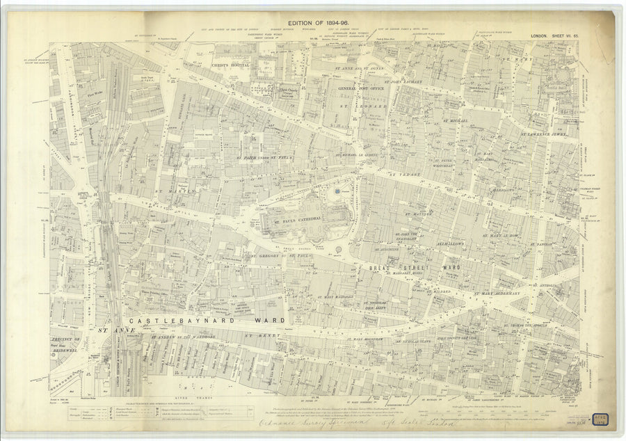 London City Map - 1896