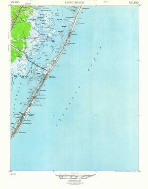 Long Beach Island Map - 1948
