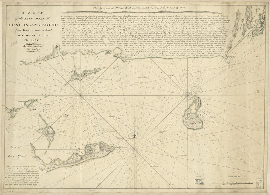 Long Island Sound Map - 1777