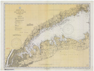 Long Island Sound (Western Part) Map - 1934