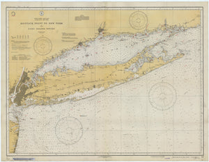 Long Island Island Map Notecards (1934) 4.25"x5.5"