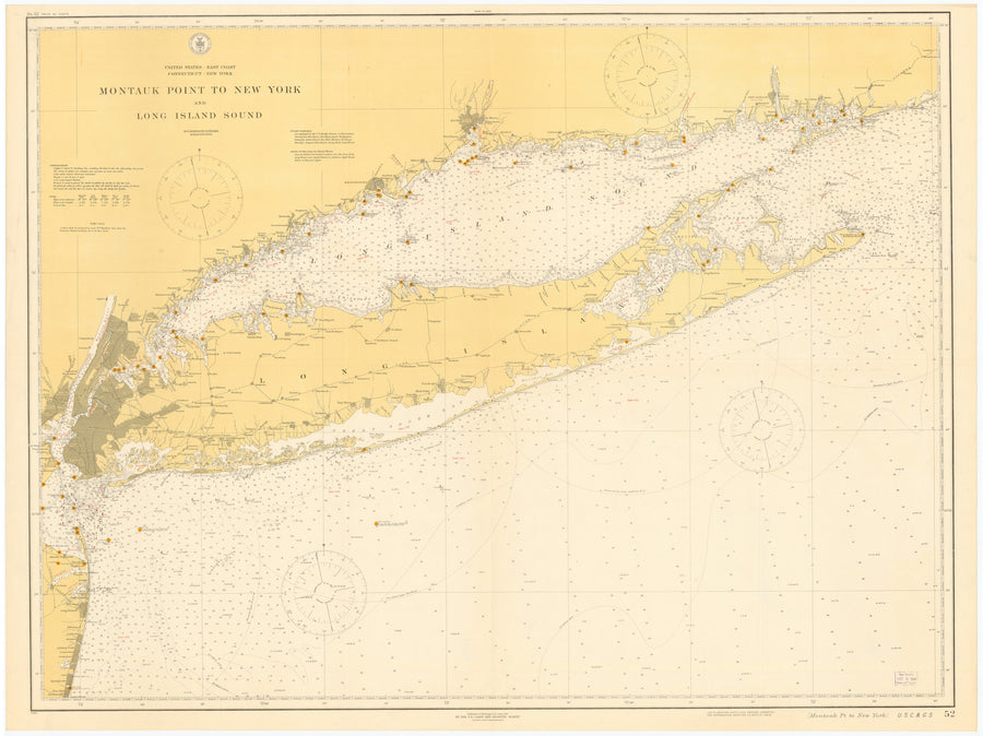Long Island Island Map Notecards (1918) 4.25"x5.5"