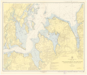 Long Island Sound and East River Map - 1947