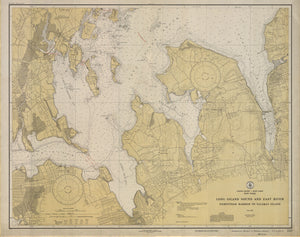 Long Island Sound and East River Map - 1931