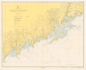 Long Island Sound - North Shore Map - 1950