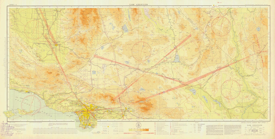 Los Angeles Aeronautical Chart - 1932