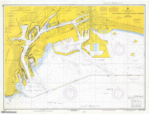 Los Angeles and Long Beach Harbors Map - 1971