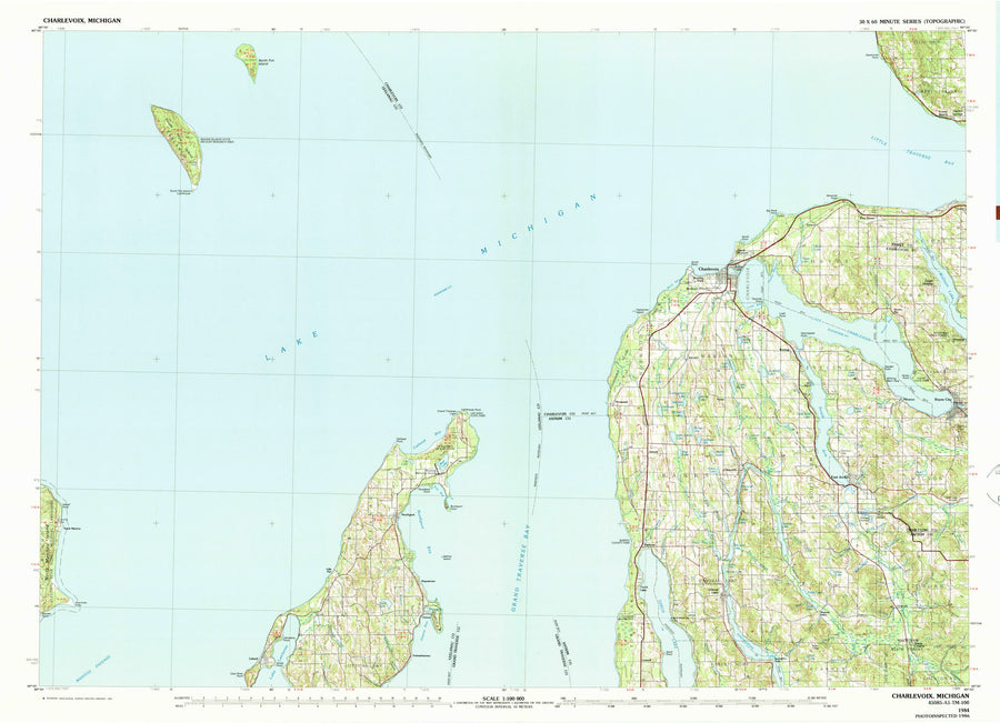 Charlevoix Topographic Map - 1984