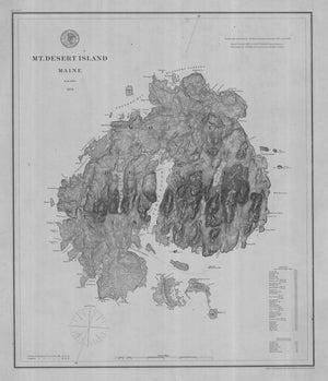 Mt. Desert Island - Maine Map 1875