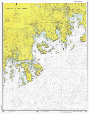 Machais Bay to Tibbett Narrows Map - 1974