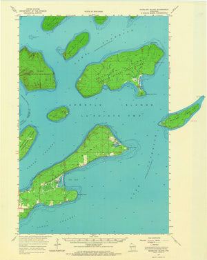 Madeline Island Topographic Map - 1964