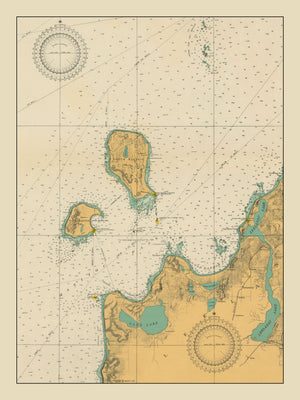 Manitou and Fox Islands Map -