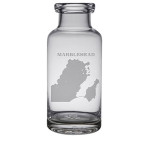 Marblehead Engraved Glass Carafe