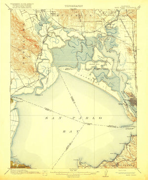 Mare Island California Topographic Map 1916