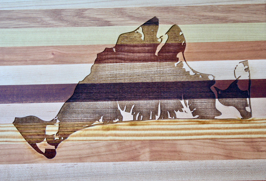 Martha's Vineyard Map Engraved Wooden Serving Board & Bar Board