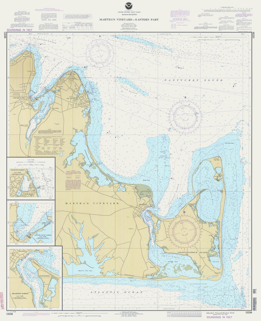 Martha's Vineyard - Eastern Part Map - 1992