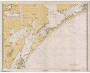 Matagorda Light to Aransas Map - 1934