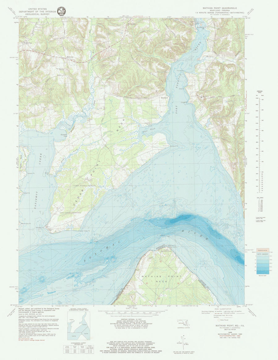 Mathias Point, MD Map - 1982