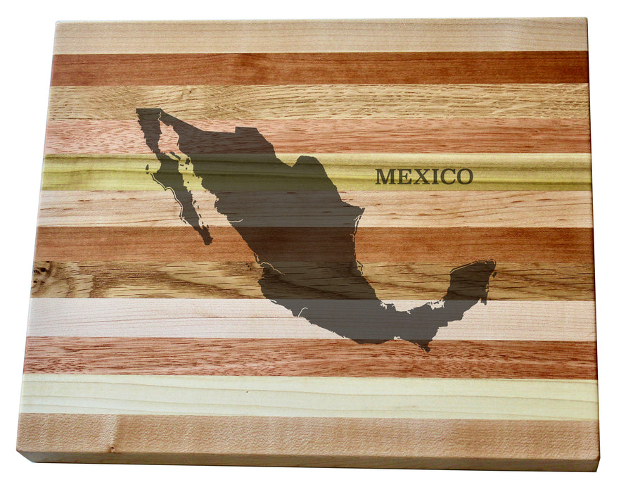 Mexico Map Engraved Wooden Serving Board & Bar Board
