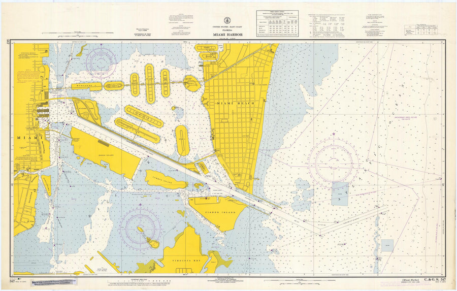 Miami Harbor Map - 1967