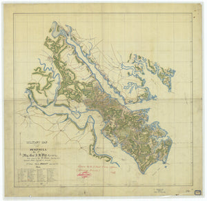 Military Map of the Peninsula - Hampton Roads and James River