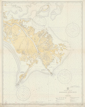 Mississippi River Delta Map - 1934