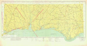 Mobile Bay & Gulf Shores Alabama - Aeronautical Chart 1935
