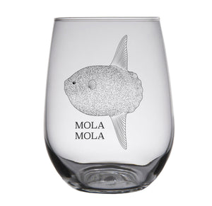 Mola Mola - Ocean Sunfish  - Engraved Glasses