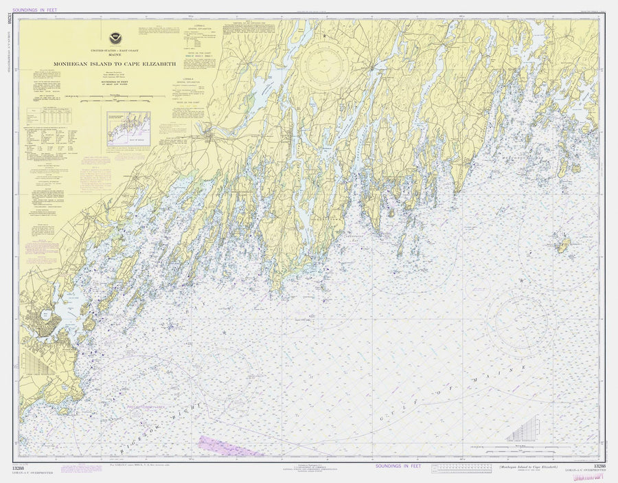Monhegan Island to Cape Elizabeth Map - 1979