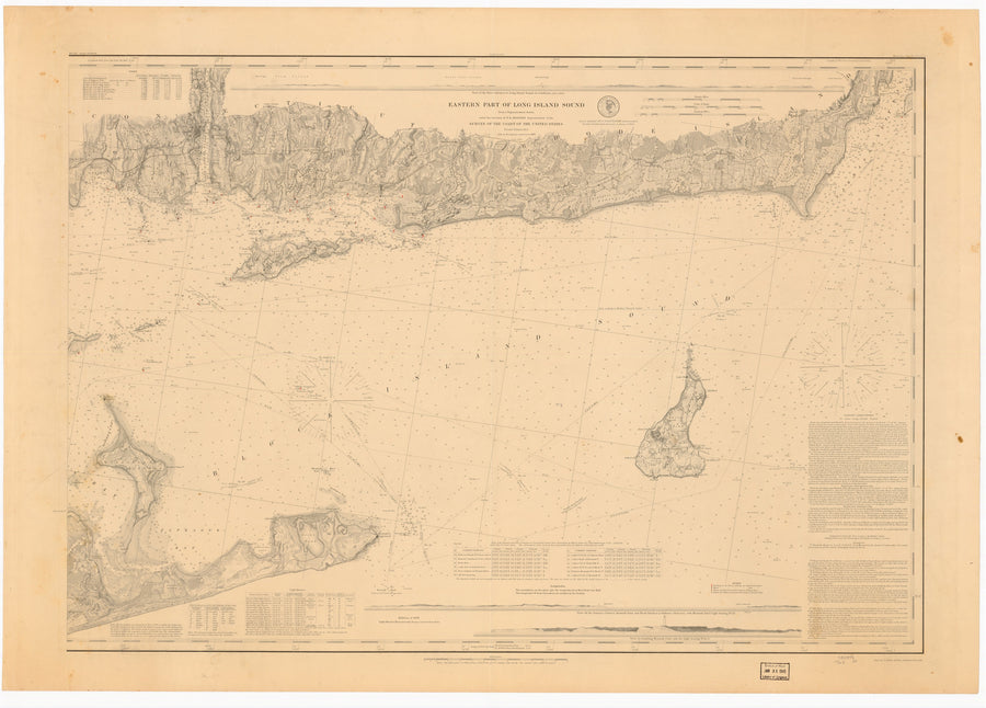 Montauk to Block Island Map - 1878