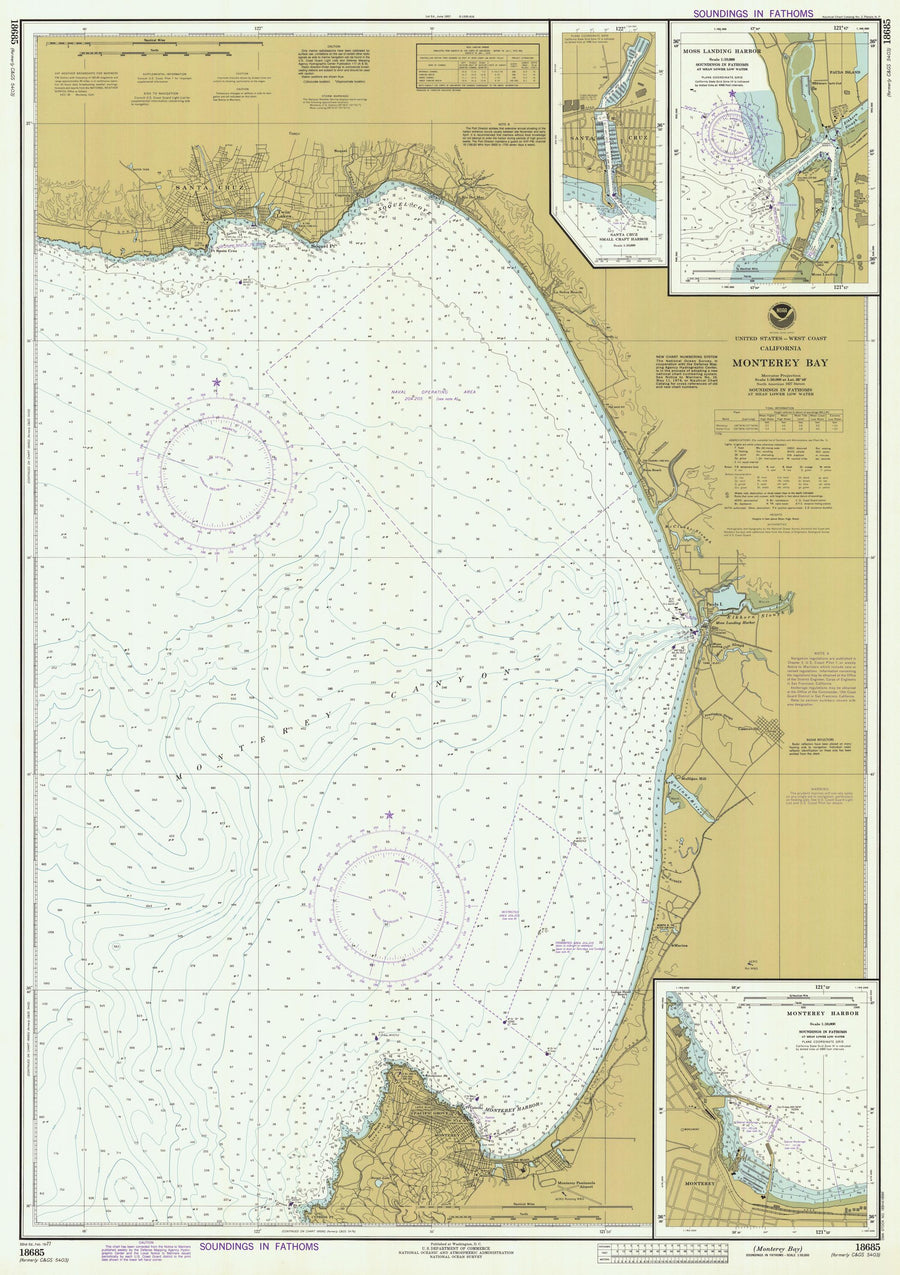 Monterey Bay Map - 1977