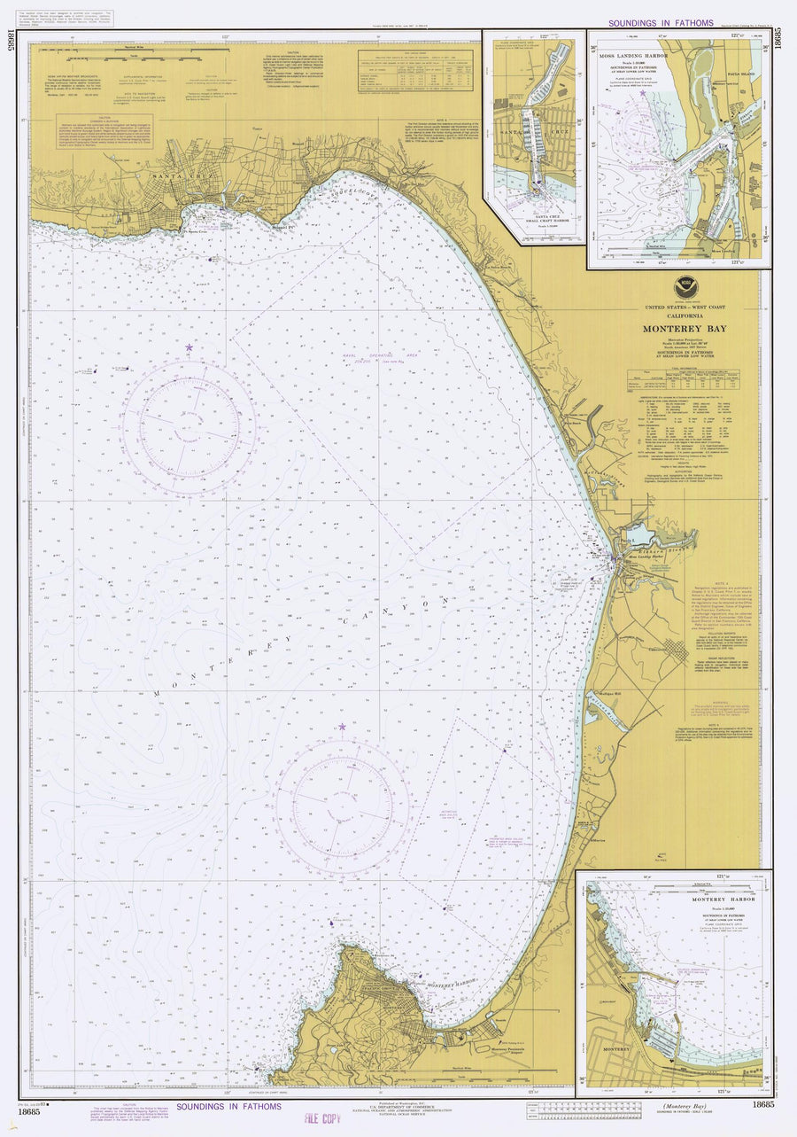 Monterey Bay Map - 1983