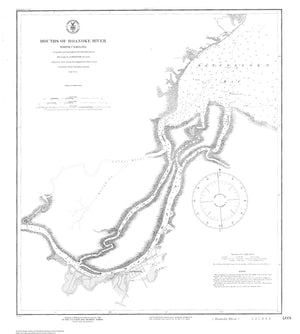 Mouths of Roanoke River Map (square)