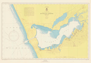 Lake Michigan - Muskegon Harbor Map 1947