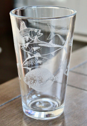 Northeast Inshore Slam Engraved Glasses