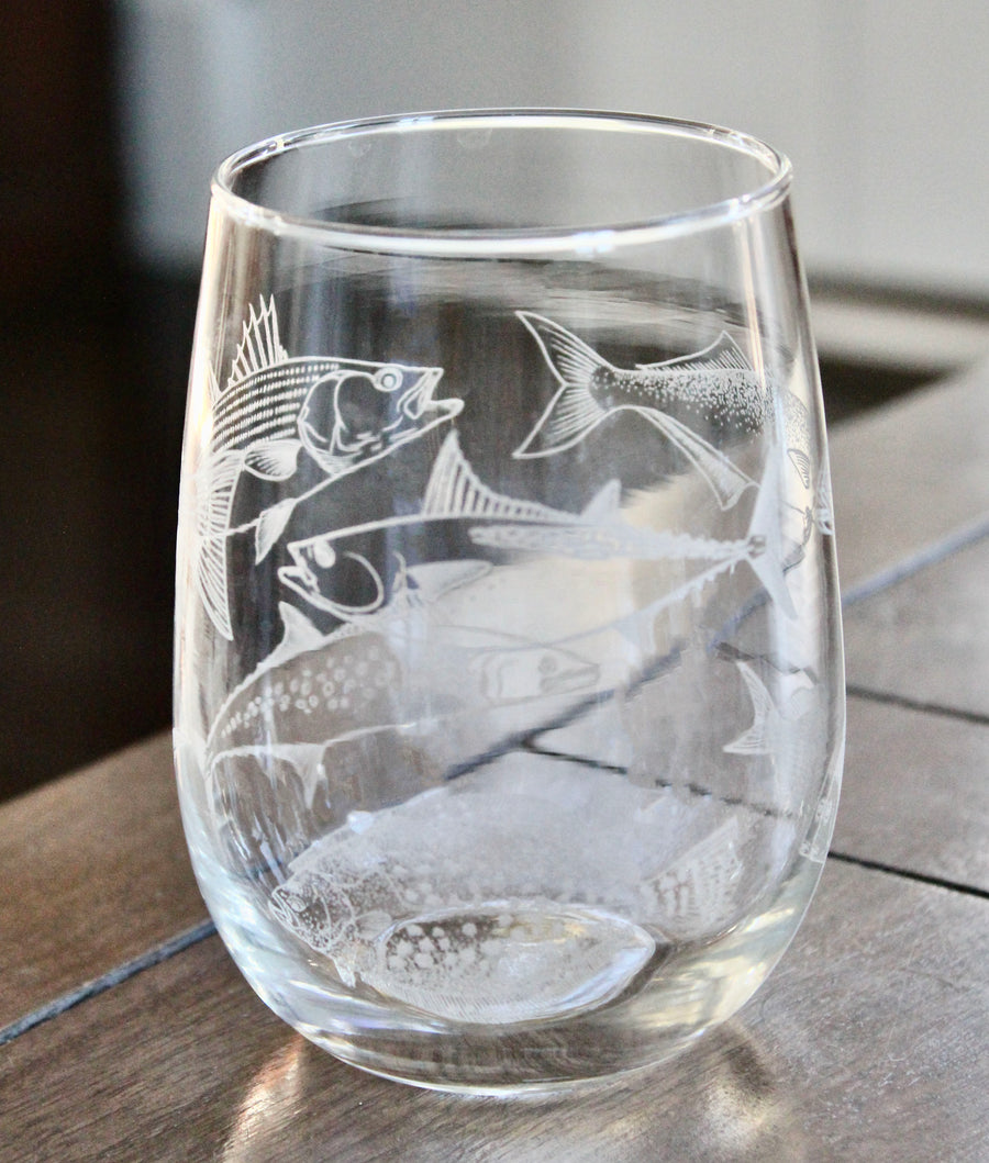 Northeast Inshore Slam Engraved Glasses