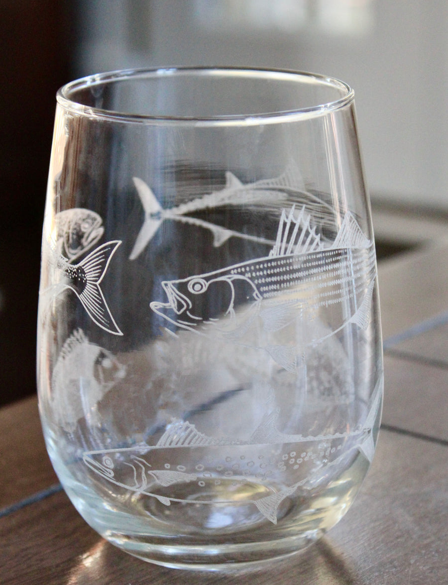 Northeast Inshore Slam Engraved Glasses