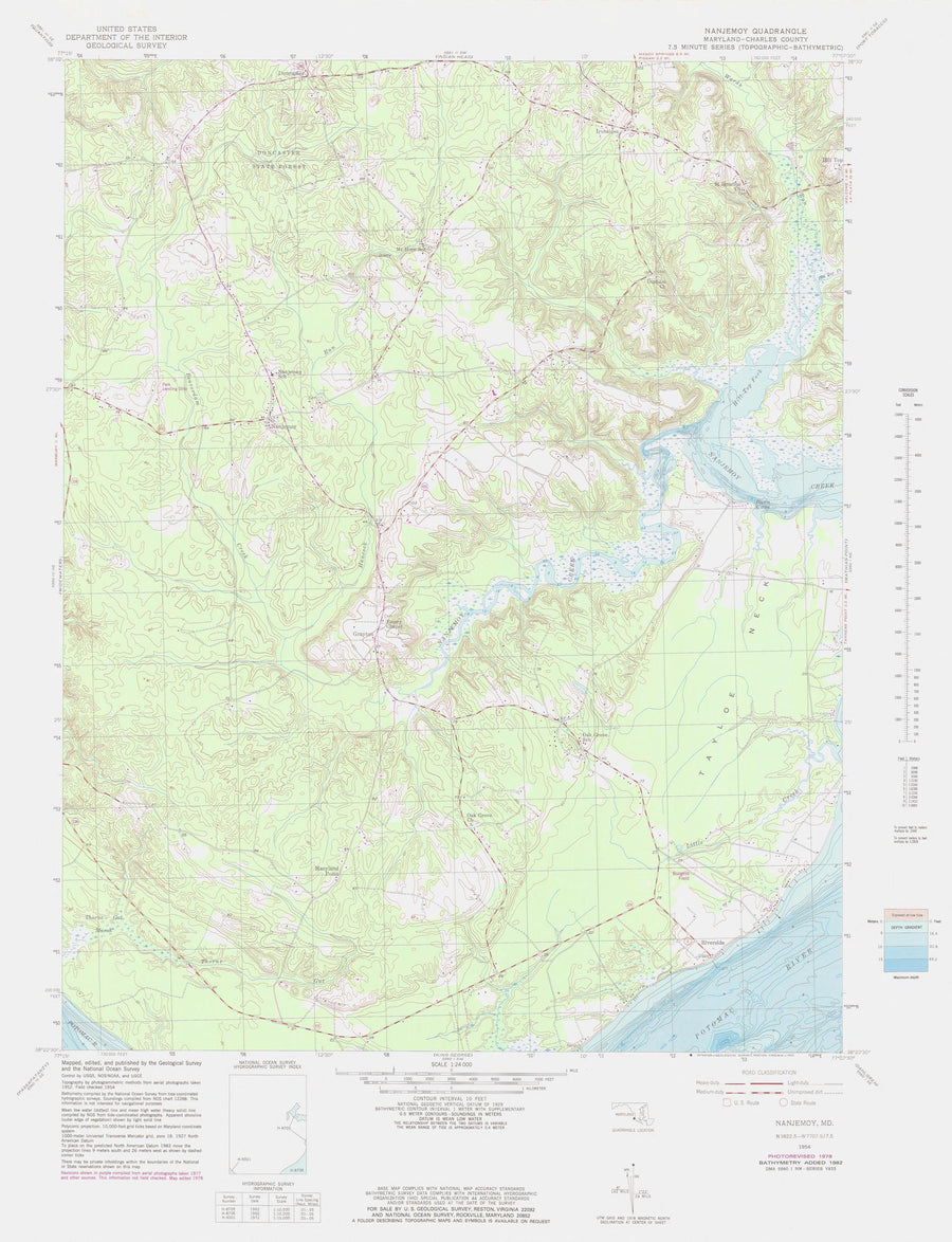 Nanjemoy, MD Map - 1978